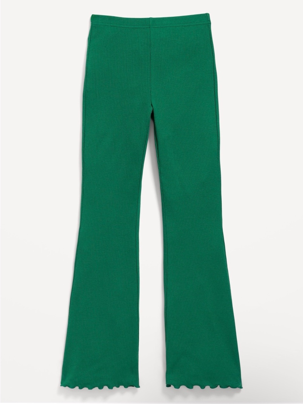 High-Waisted Ribbed Flared Leggings for Girls